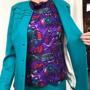 5-Piece Ensemble Jade Suit: pure wool and silk!!